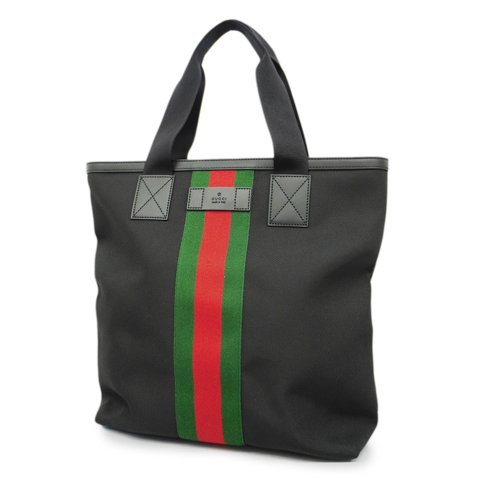 GUCCI Sherry Line Women's Canvas Tote Bag Black | AlmaBagz - Image 8