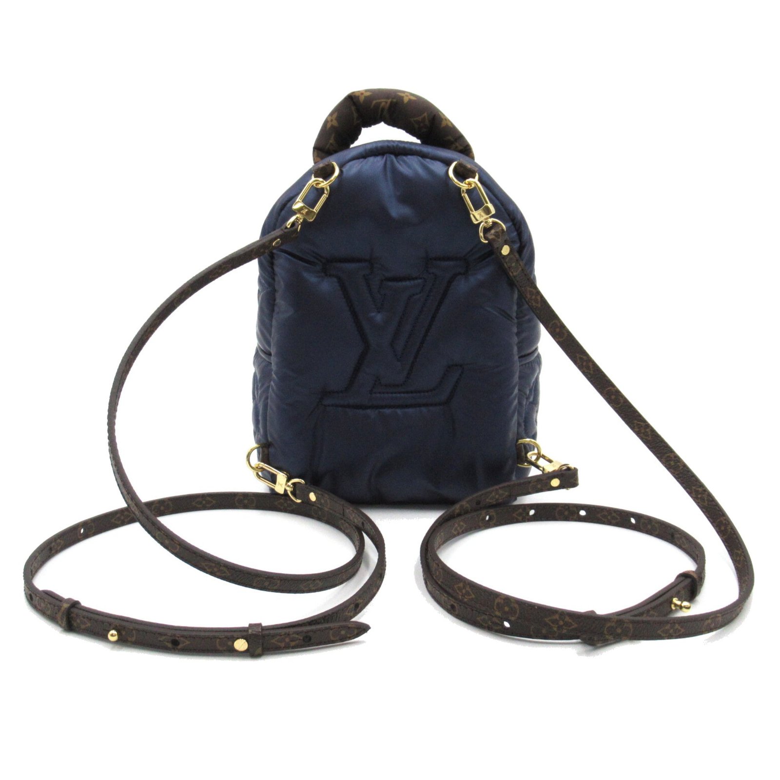 Louis Vuitton Palm Springs Backpack MINI Blue Nylon recycled metallic nylon M21060 | AlmaBagz