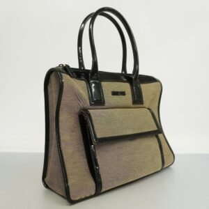 GUCCI[3cc2401]   tote bag 000 0854 canvas/enamel beige/black gold metal | AlmaBagz