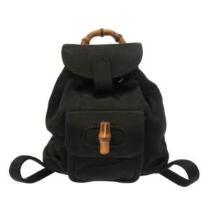 Gucci Bamboo Satin Black 005 4781 0319 Rucksack Backpack Bag 0059 GUCCI | AlmaBagz