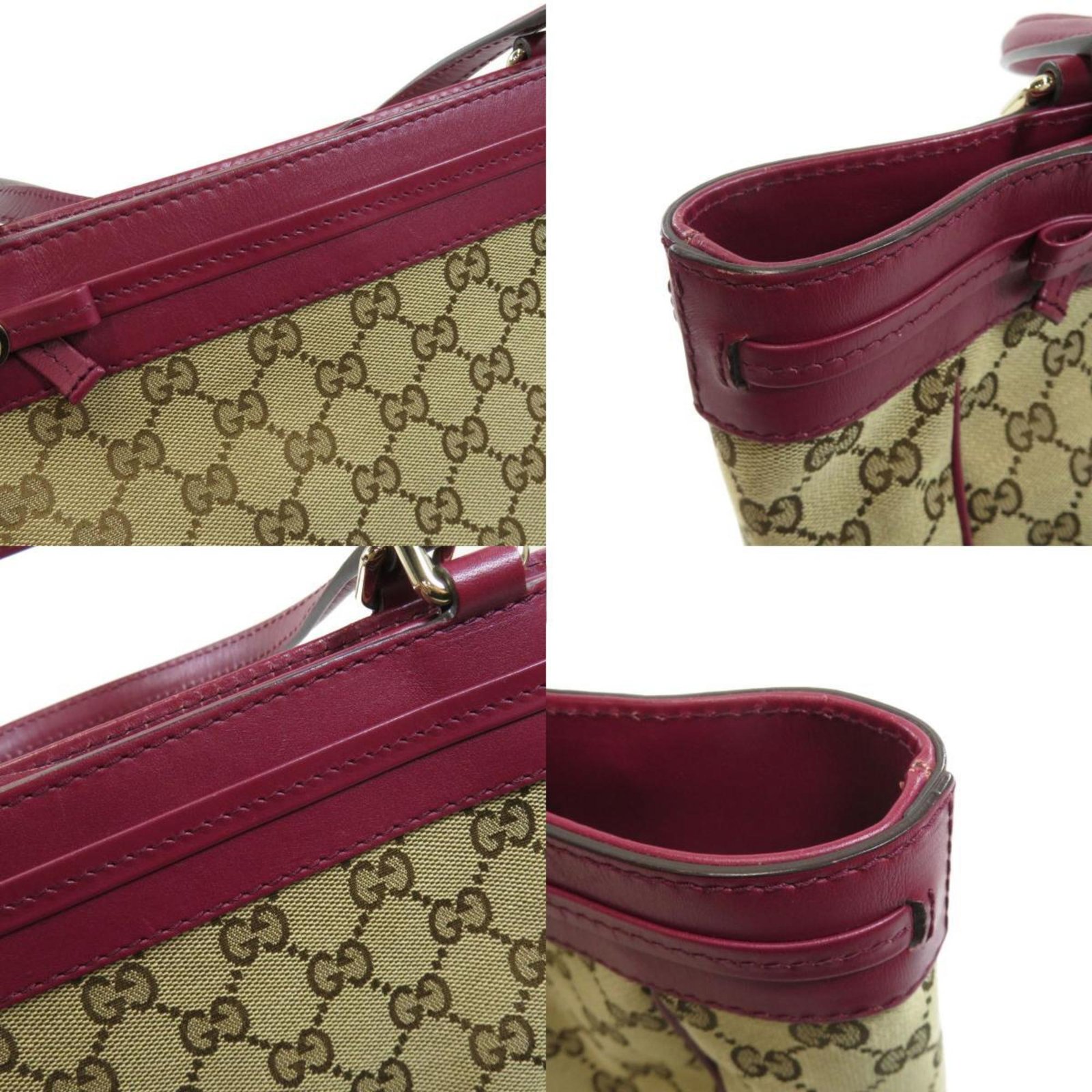 Gucci 257061 GG Tote Bag Canvas / Leather Women's GUCCI | AlmaBagz - Image 8