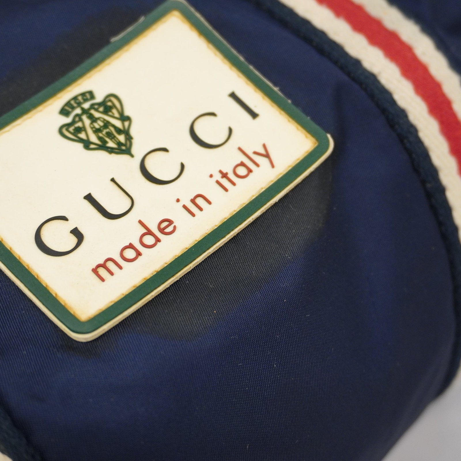 GUCCI Boston Bag 189657 Women,Men,Unisex Nylon Boston Bag Navy,Red Color | AlmaBagz - Image 8