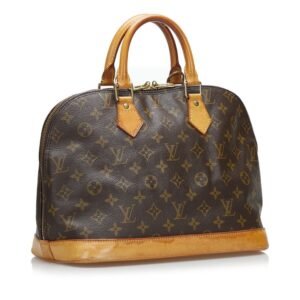 LOUIS VUITTON Monogram Alma PM Handbag M51130 Brown PVC Leather Ladies | AlmaBagz