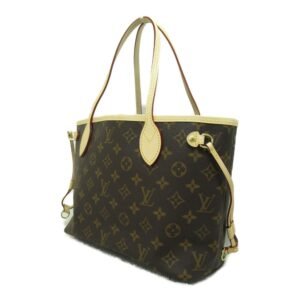 LOUIS VUITTON Never full PM Brown Pivoine Fuschia Monogram PVC coated canvas M41245 | AlmaBagz