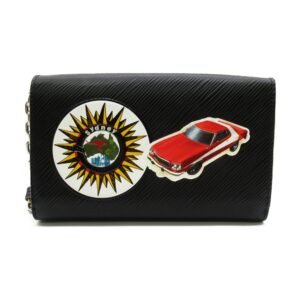 LOUIS VUITTON Portefeiulle Twisted Chain World Tour Shoulder Bag Black Black Epi leather M62007 | AlmaBagz