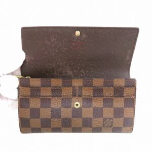 LOUIS VUITTON Damier Portefeuille Sarah N61734 Long Wallet Unisex | AlmaBagz