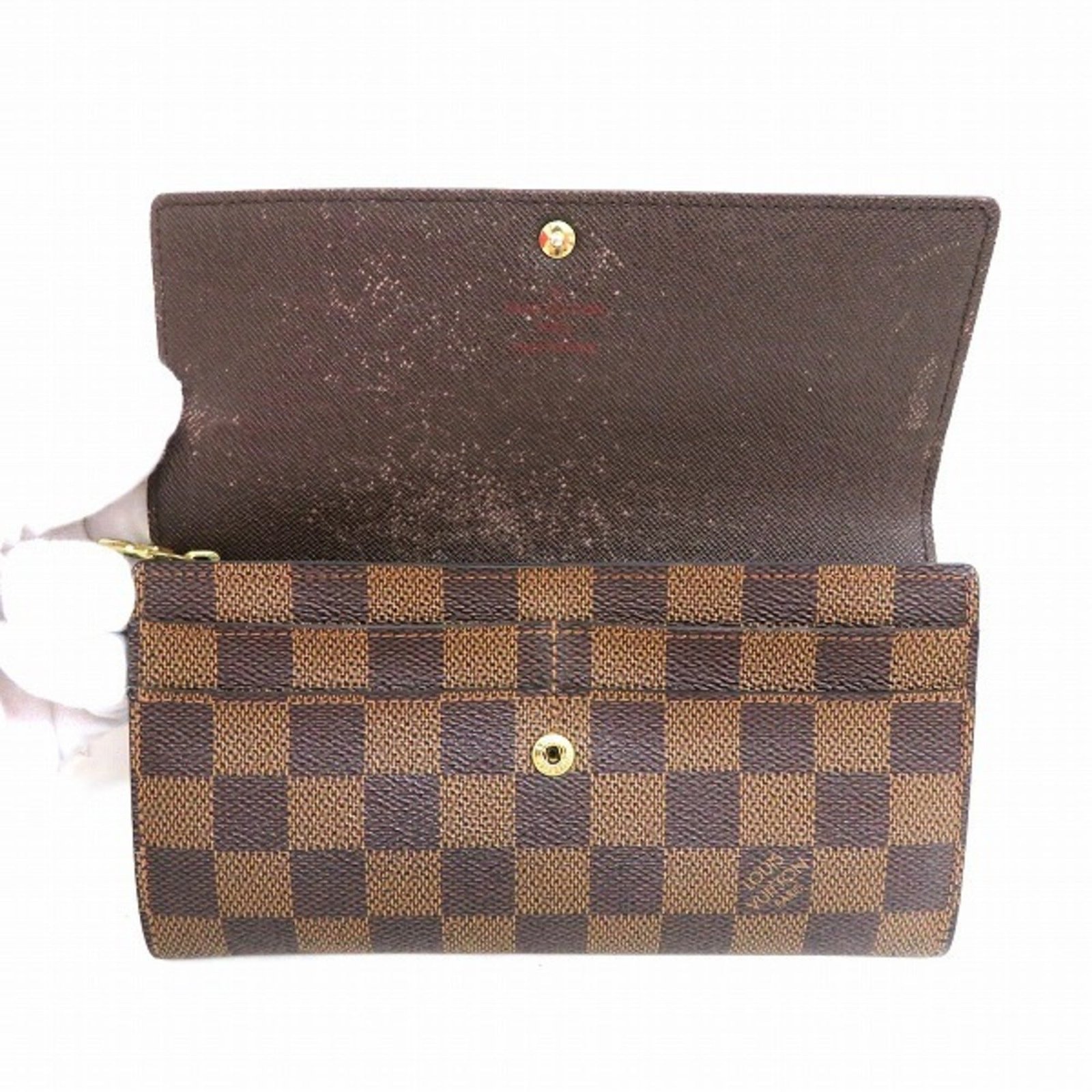 LOUIS VUITTON Damier Portefeuille Sarah N61734 Long Wallet Unisex | AlmaBagz
