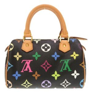 Louis Vuitton Monogram Multicolor Speedy Noir M92644 Handbag Bag Black | AlmaBagz