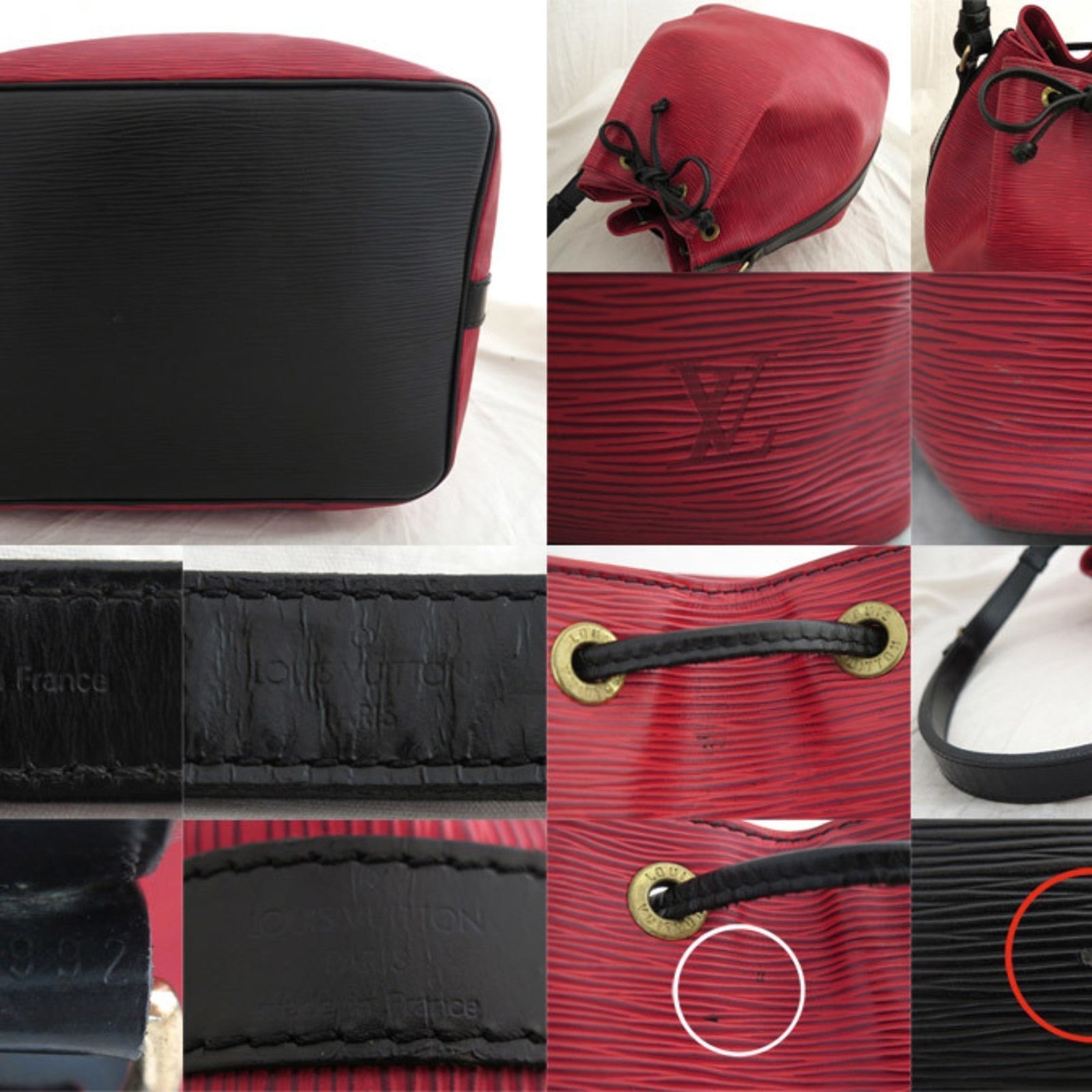 LOUIS VUITTON Shoulder Bag Epi Petit Noe Leather Red x Black Women's | AlmaBagz - Image 4