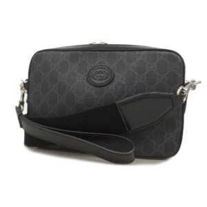 Gucci Shoulder Bag 703468 Women's GGSupreme Black | AlmaBagz