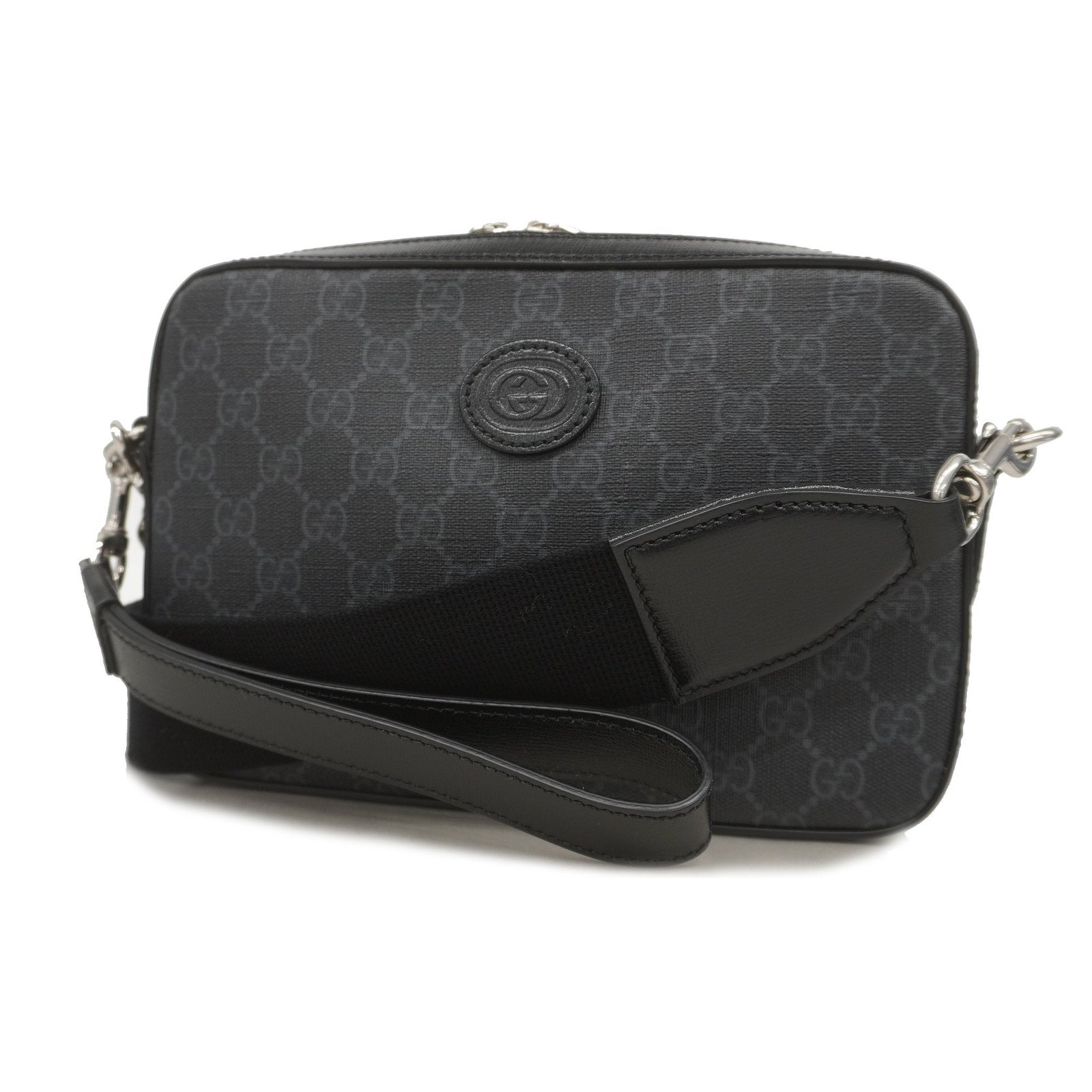 Gucci Shoulder Bag 703468 Women's GGSupreme Black | AlmaBagz
