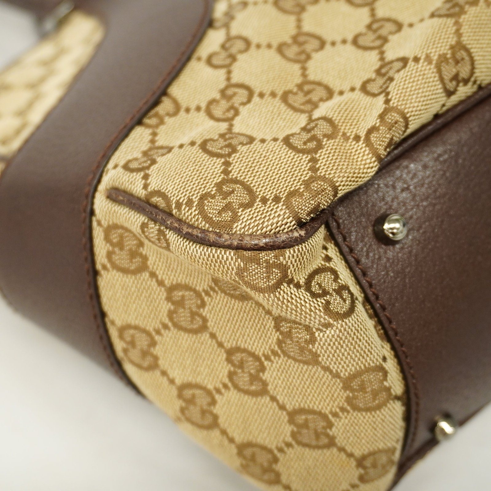 GUCCI GG Canvas 113011 Women's Tote Bag Beige,Brown | AlmaBagz - Image 11