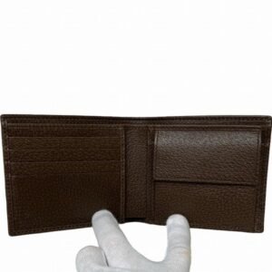 GUCCI Offideia 597609 Brown PVC x Leather Wallet Bifold Men's | AlmaBagz