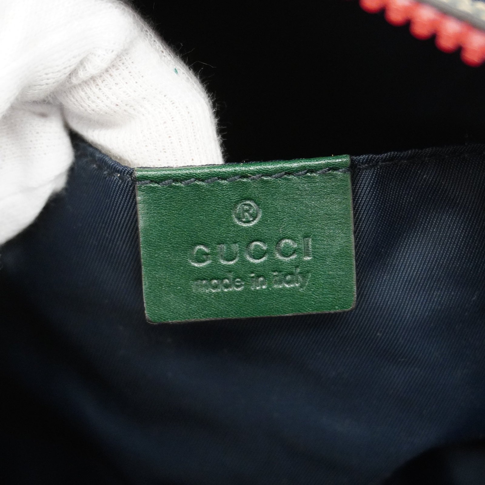 GUCCI Boston Bag 189657 Women,Men,Unisex Nylon Boston Bag Navy,Red Color | AlmaBagz - Image 7