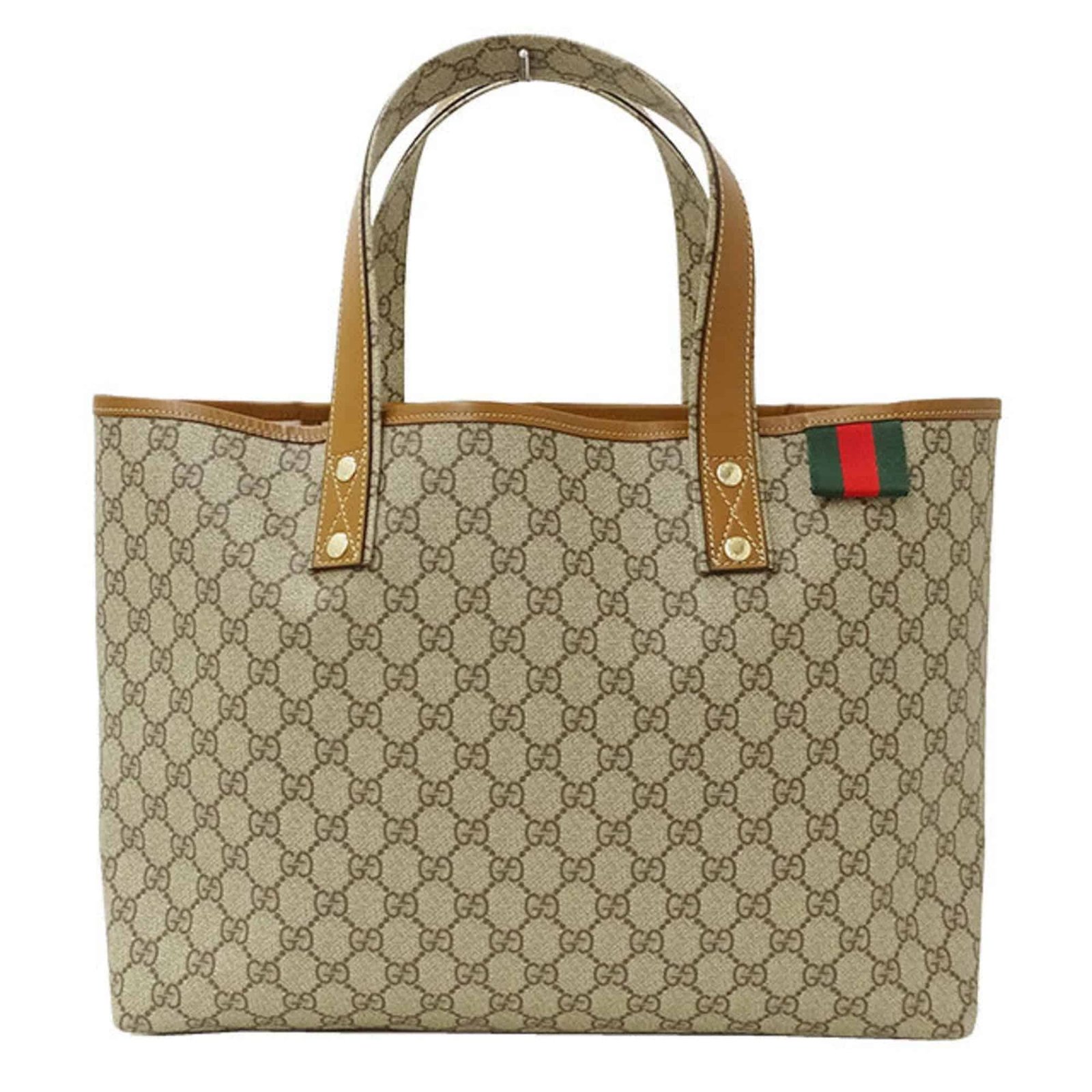 Gucci Bag Ladies Tote GG Plus Sherry Greige 211134 | AlmaBagz