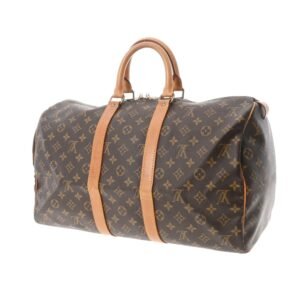 LOUIS VUITTON Monogram Keepall 45 Brown M41428 Women's Canvas Boston Bag | AlmaBagz