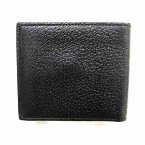 GUCCI GG Marmont Fold Wallet 428725 203887 Leather Black Bifold Gold Men's Women's Unisex | AlmaBagz