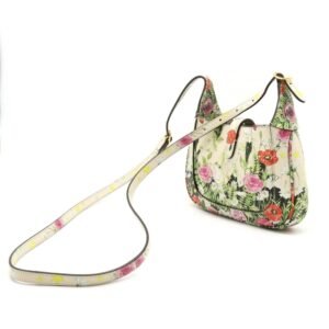 GUCCI Jackie 1961 Hobo Handbag Shoulder Higuchi Yuko Collaboration Flower Leather Ivory Day Limited 637091 | AlmaBagz