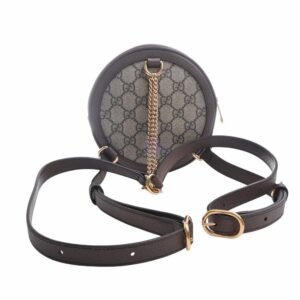 GUCCI Offdia GG Supreme Leather Rucksack Backpack 598661 Beige Brown Women's | AlmaBagz