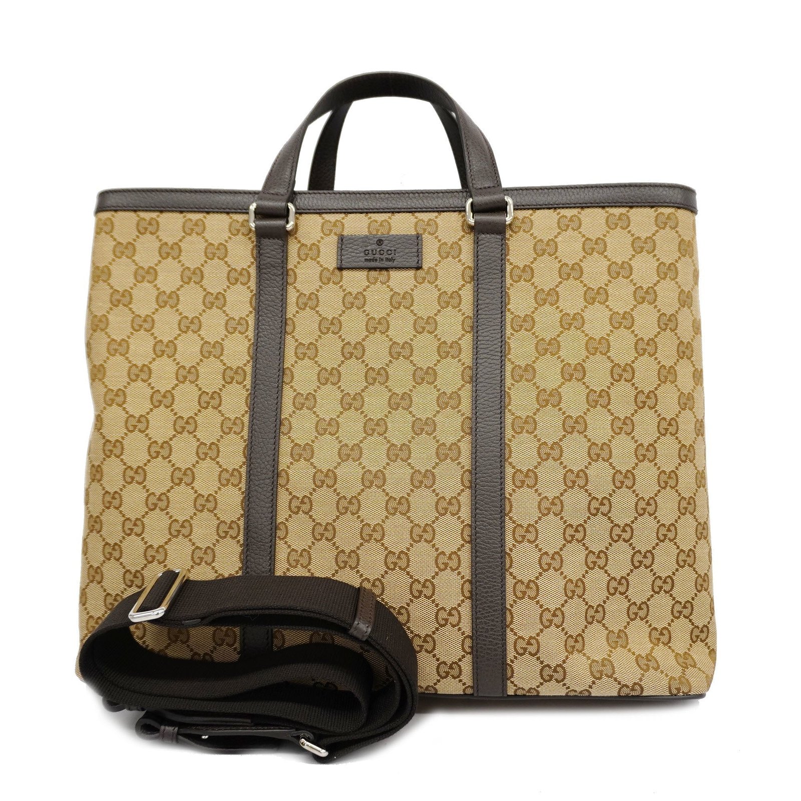 GUCCI GG Canvas 2way Bag 449169 GG Canvas Handbag,Shoulder Bag Beige,Brown | AlmaBagz - Image 13