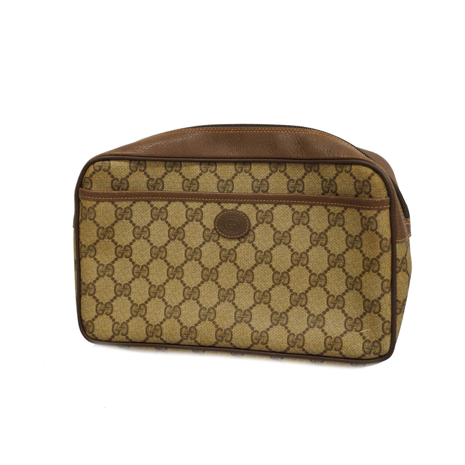 GUCCI Clutch Bag 89.01.044 Women's GG Supreme Clutch Bag Beige,Brown | AlmaBagz - Image 18