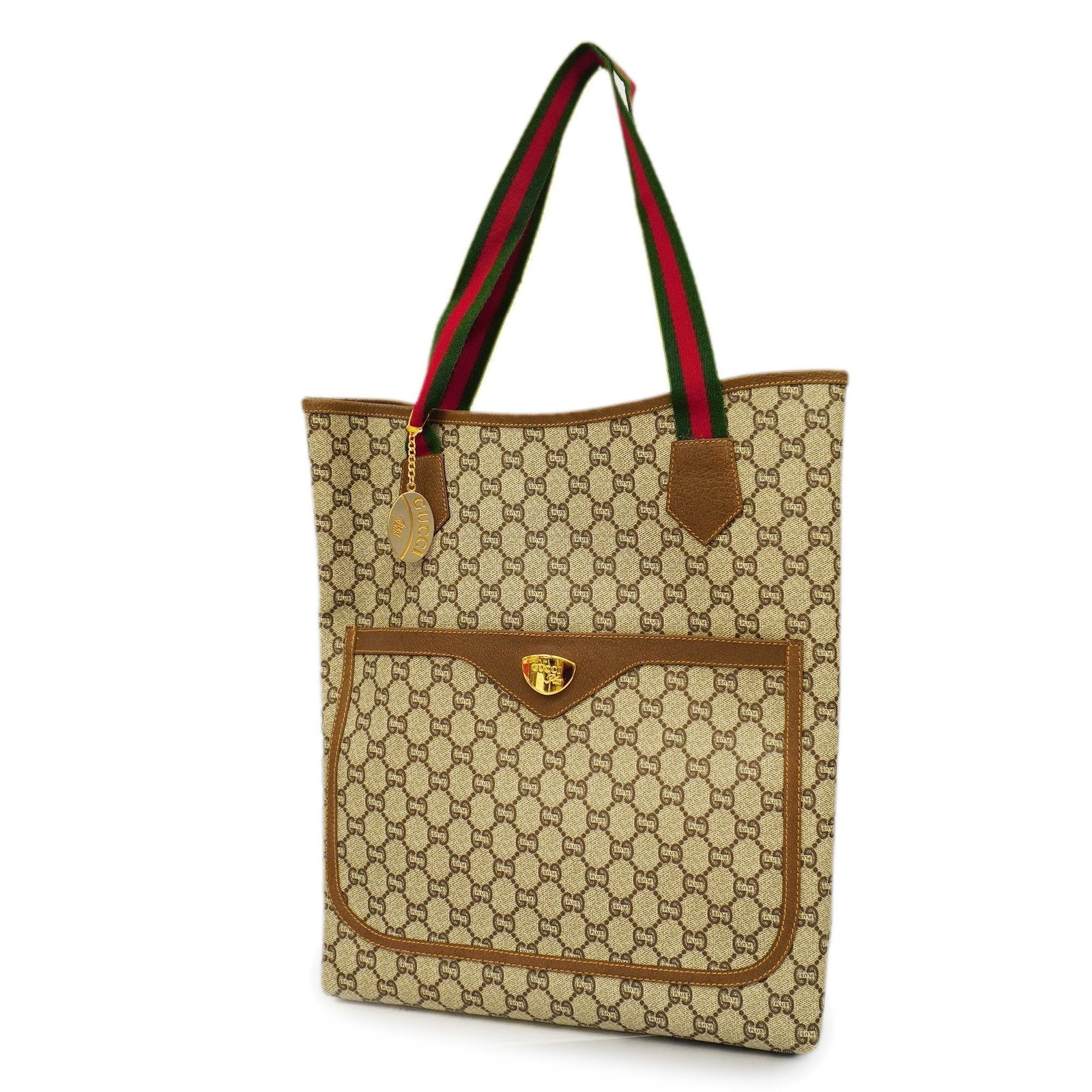 GUCCI Sherry Line Tote Bag 137396 Women's GG Plus,PVC Tote Bag Beige | AlmaBagz - Image 7