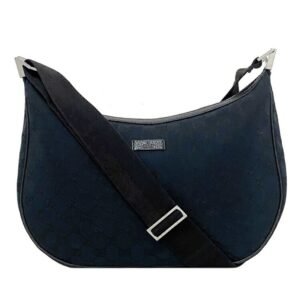 Gucci Shoulder Bag Black 122790 Canvas Leather Gucci Women's Crossbody GG | AlmaBagz