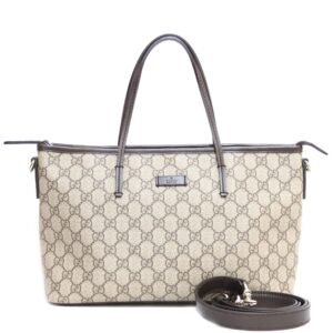 Gucci Shoulder Bag GG Supreme 2way Handbag Brown Ladies Canvas | AlmaBagz