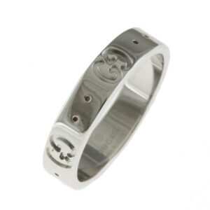 Gucci K18WG Ring / Icon No. 9.5 Silver Ladies 18K K18 White Gold Accelerating | AlmaBagz