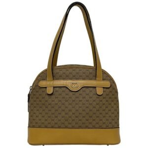 Gucci Handbag Beige Yellow Old Mini Boston Bag PVC Leather GUCCI Ladies Design | AlmaBagz