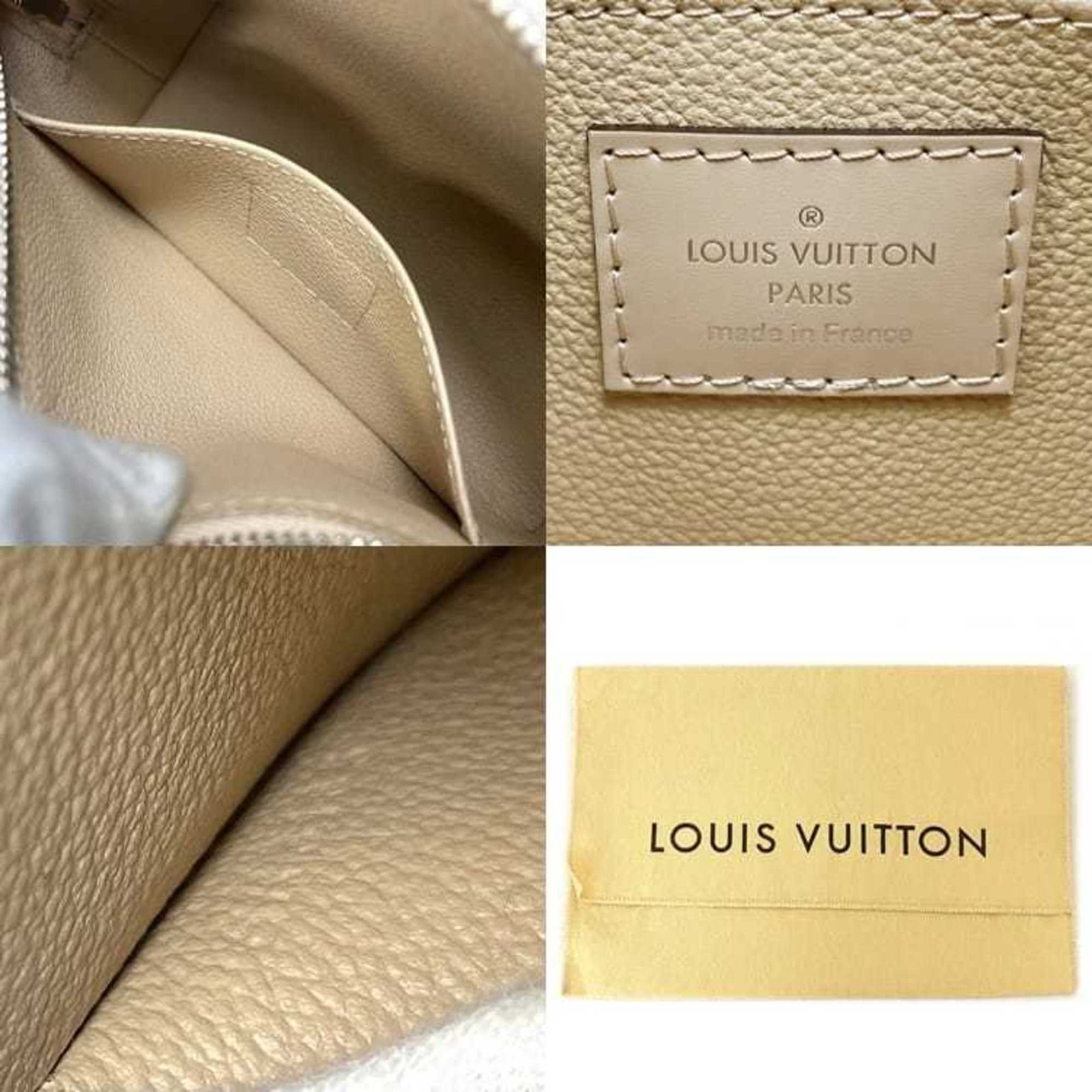 LOUIS VUITTON Pouch Pochette Tick Beige Dune Epi M41350 Leather SR3165 | AlmaBagz - Image 9