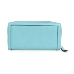 GUCCI Round Zipper Long Wallet GG Marmont Diana Leather Turquoise Blue Gold Unisex 658634 | AlmaBagz