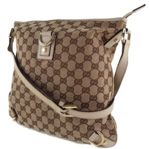 Gucci 131326 GG Canvas x Leather Beige Women's Shoulder Bag | AlmaBagz