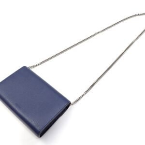 GUCCI Chain Shoulder Bag Dionysus Leather Women's Navy 401231 Tiger Head | AlmaBagz