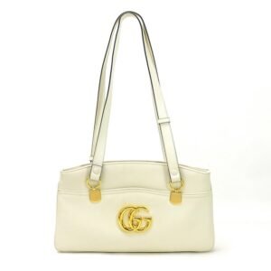 Gucci Handbag Shoulder Bag GG Marmont Ally Large Top Handle White Calf Leather Ladies 550130 | AlmaBagz