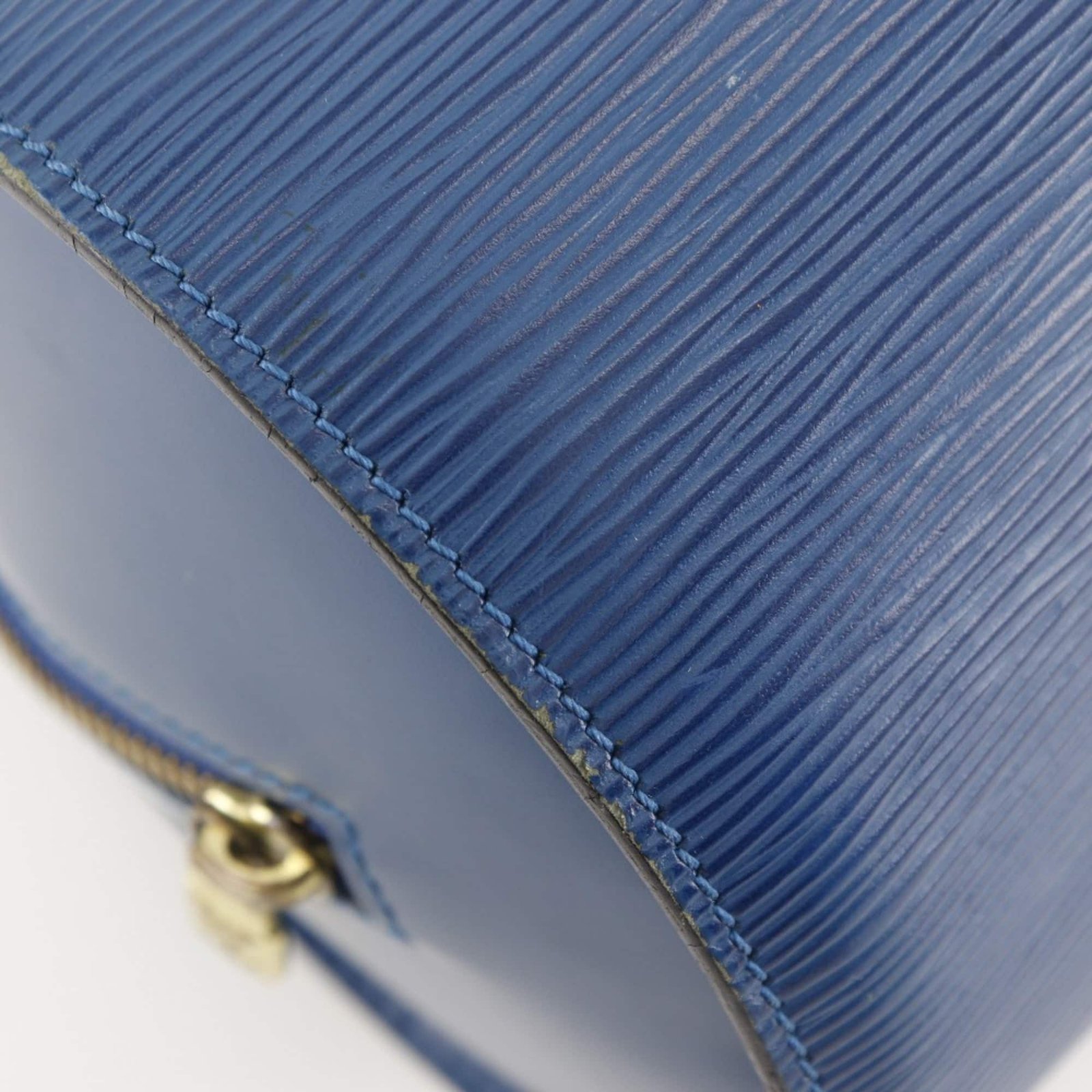 LOUIS VUITTON Soufflot HandBag M52225 Epi Leather Toledo Blue Made in France 1995 MI1915 Zipper Women's | AlmaBagz - Image 3