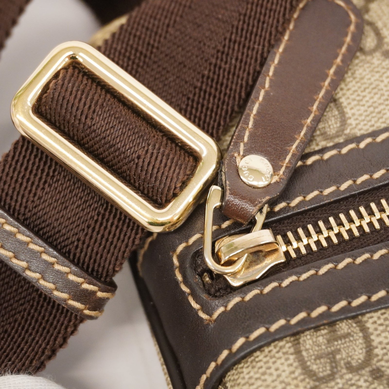 GUCCI GG Supreme 295257 Women's Shoulder Bag Beige,Brown | AlmaBagz - Image 15