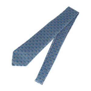 LOUIS VUITTON Cravat Globetrot Cars Tie M78558 Silk 100% Light Blue System Trunk x Car Pattern | AlmaBagz