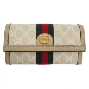 Gucci Ophidia GG Continental Beige 523153 Bifold Long Wallet Ladies Supreme | AlmaBagz