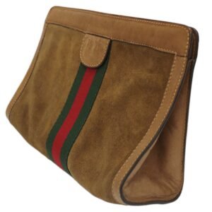GUCCI Vintage Clutch Bag Sherry Line Perfume Suede Second Women's | AlmaBagz