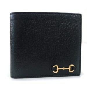 Gucci Folio Wallet with Horsebit Coin 700464 Leather Black Men's Gucci | AlmaBagz