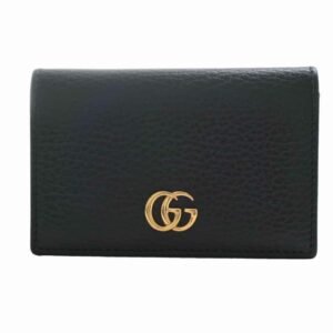 Gucci GG Marmont Leather Card Case Business Holder Black | AlmaBagz