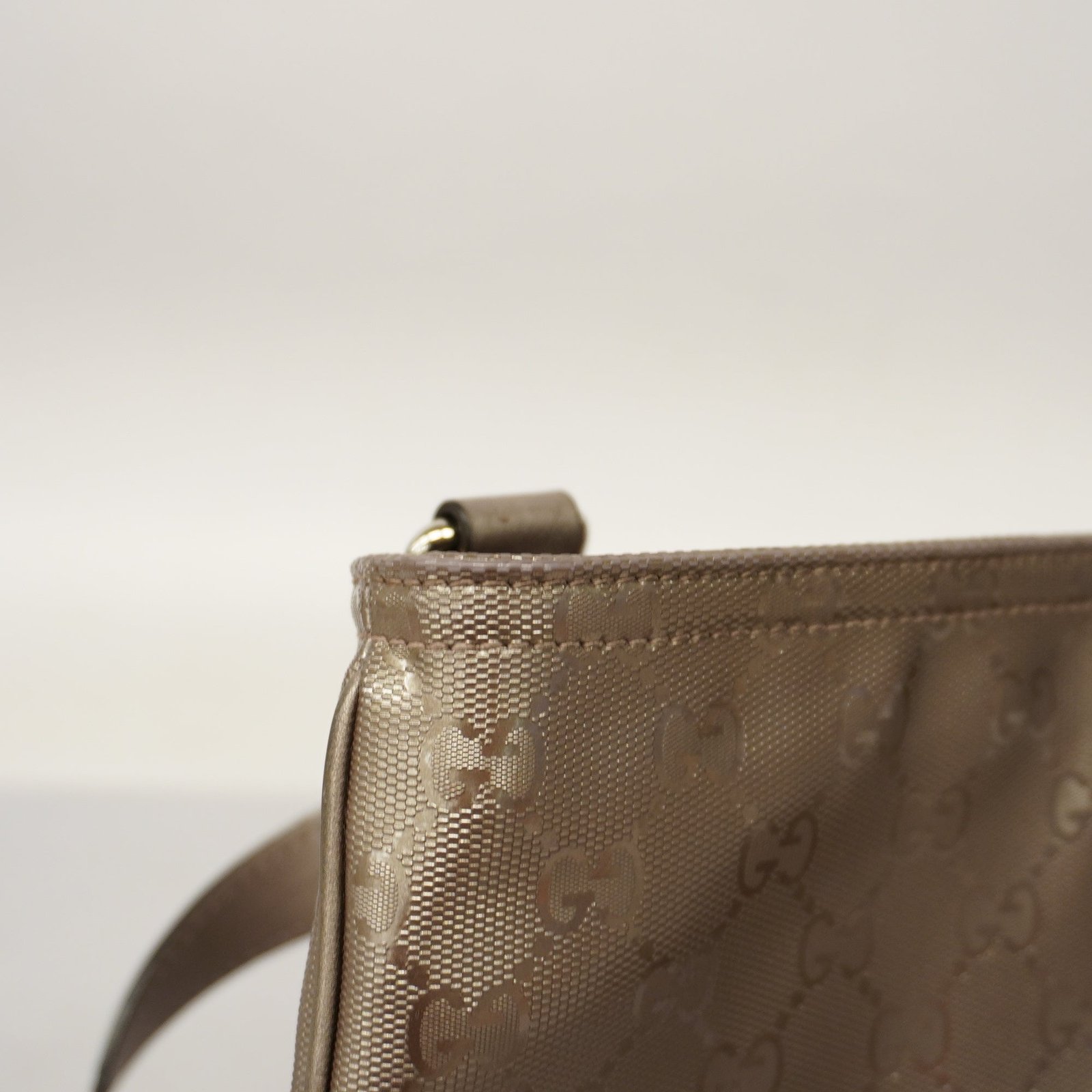 GUCCI GG Imprime 201538 Women's Leather Shoulder Bag Gray | AlmaBagz - Image 12