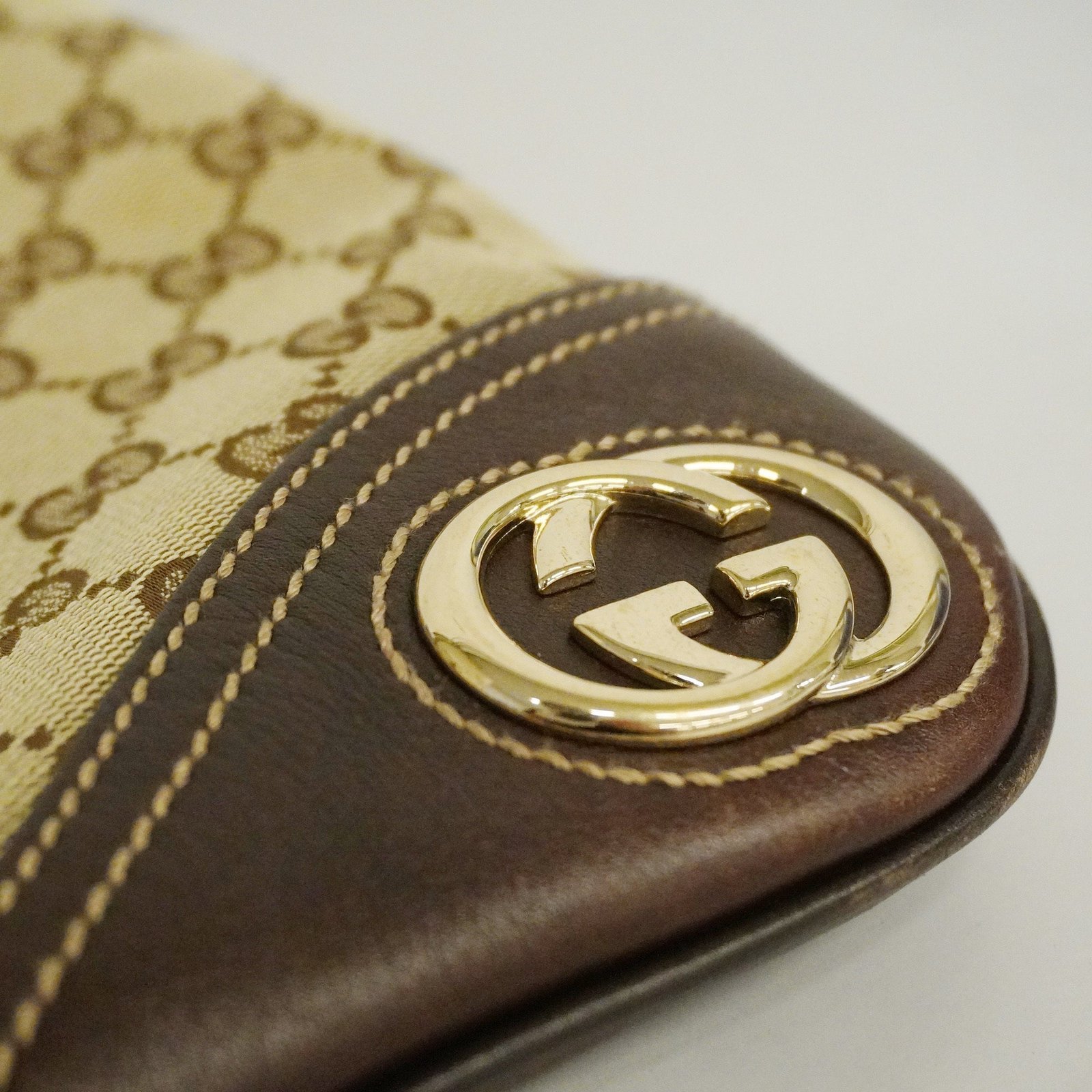 GUCCI GG Canvas 169947 Women's GG Canvas,Leather Tote Bag Beige | AlmaBagz - Image 15