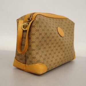 GUCCI  Micro GG Micro GG Women's Leather Pouch Beige | AlmaBagz