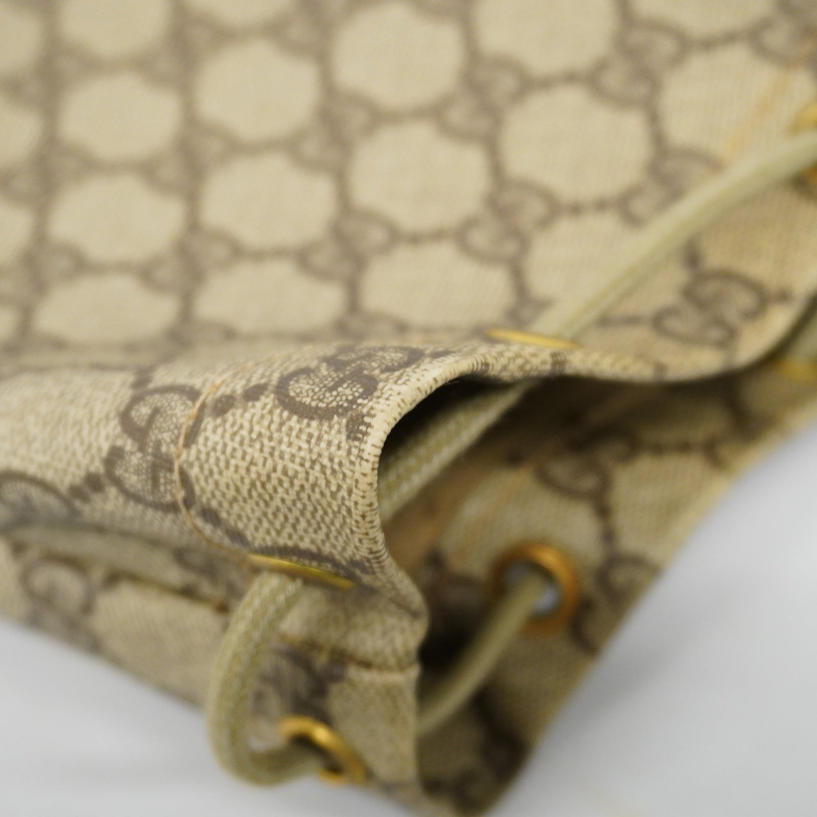 GUCCI Old 97 19 302 Leather,GG Supreme Shoulder Bag Beige | AlmaBagz - Image 9