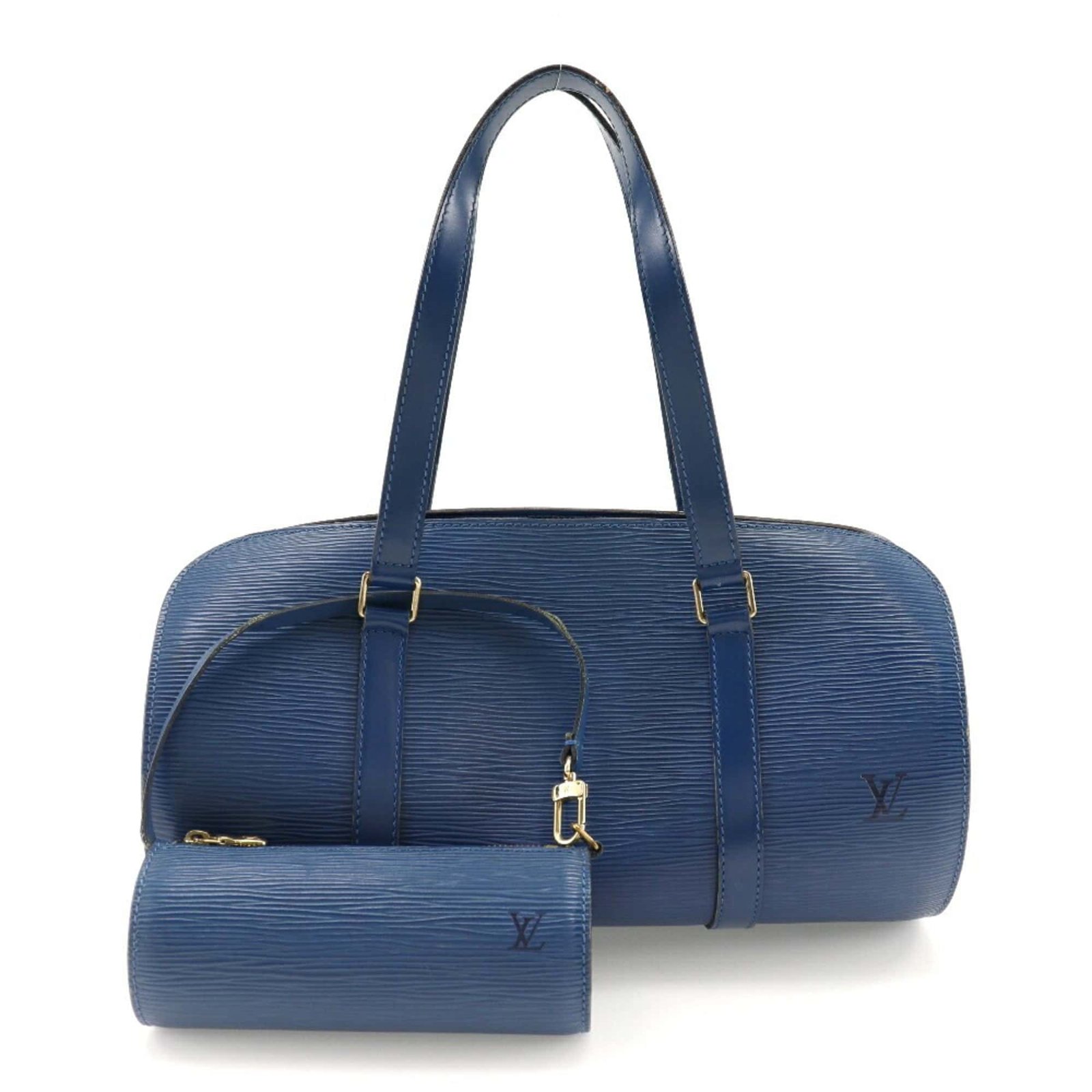LOUIS VUITTON Soufflot HandBag M52225 Epi Leather Toledo Blue Made in France 1995 MI1915 Zipper Women's | AlmaBagz - Image 9