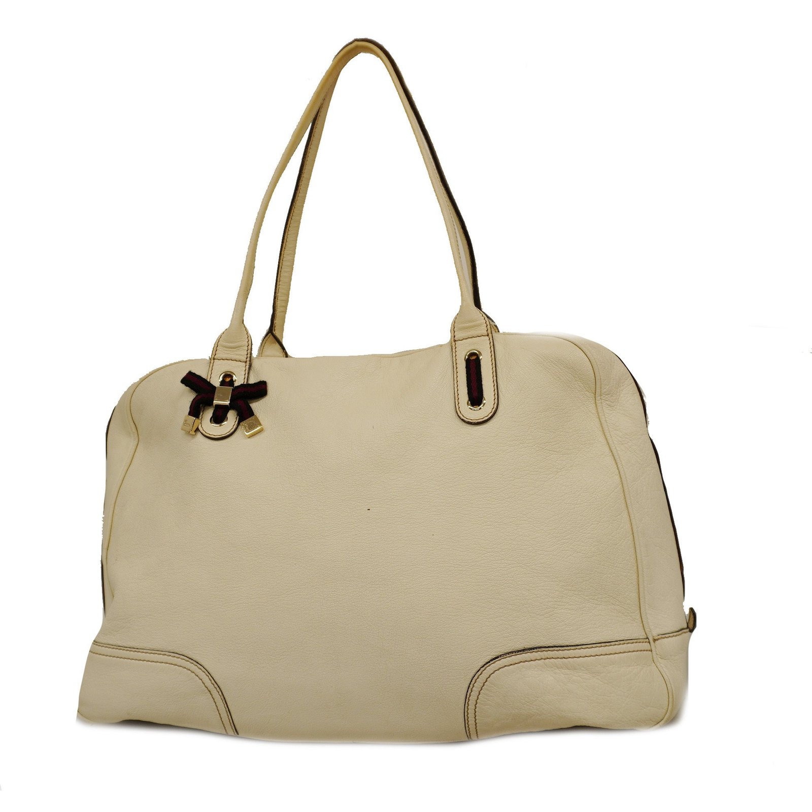 GUCCI Sherry Princey 163805 Women's Leather Tote Bag Ivory | AlmaBagz - Image 10