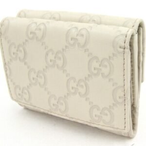 GUCCI Trifold Wallet sima 261502 Ivory Leather Women's | AlmaBagz