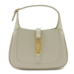 Gucci Jackie 1961 mini hobo handbag shoulder bag leather ivory white 637091 | AlmaBagz